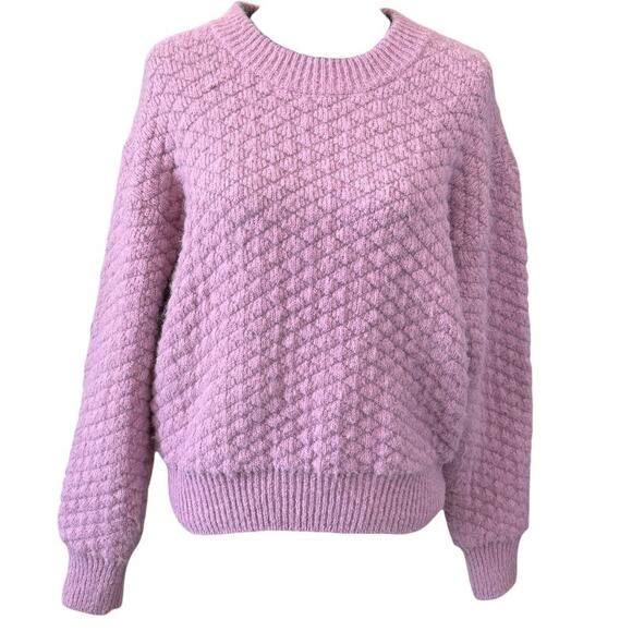 NEW LUSH NORDSTROM Women's Mauve Bauble Knit Sweater Size L - Picture 1 of 5